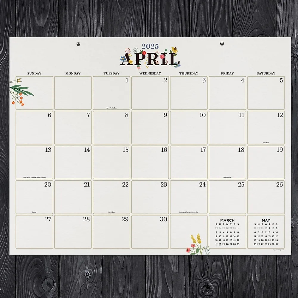 2025 Calendars|TF Publishing 2025 Floral 17" x 22" Monthly Desk Pad Calendar (25-8202)