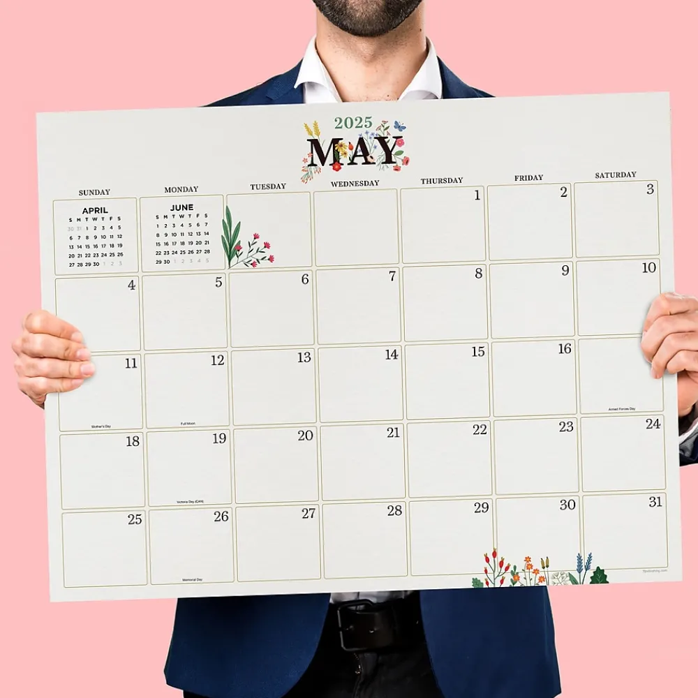 2025 Calendars|TF Publishing 2025 Floral 17" x 22" Monthly Desk Pad Calendar (25-8202)