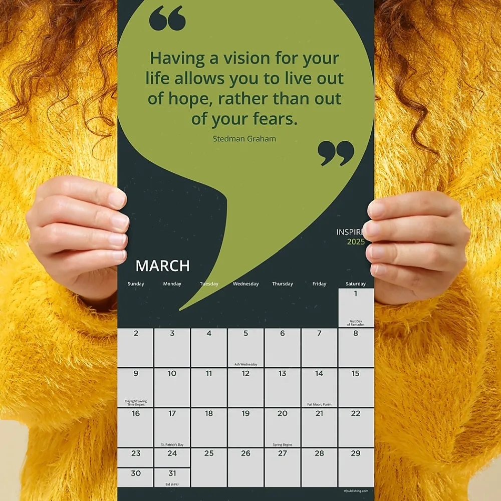 2025 Calendars|TF Publishing 2025 Inspire 7" x 7" Monthly Wall Calendar (25-2107)