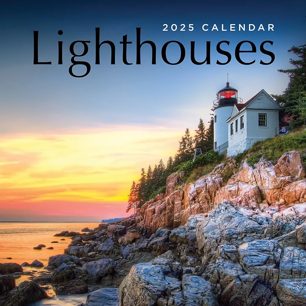 2025 Calendars|TF Publishing 2025 Lighthouses 7" x 7" Monthly Wall Calendar (25-2003)