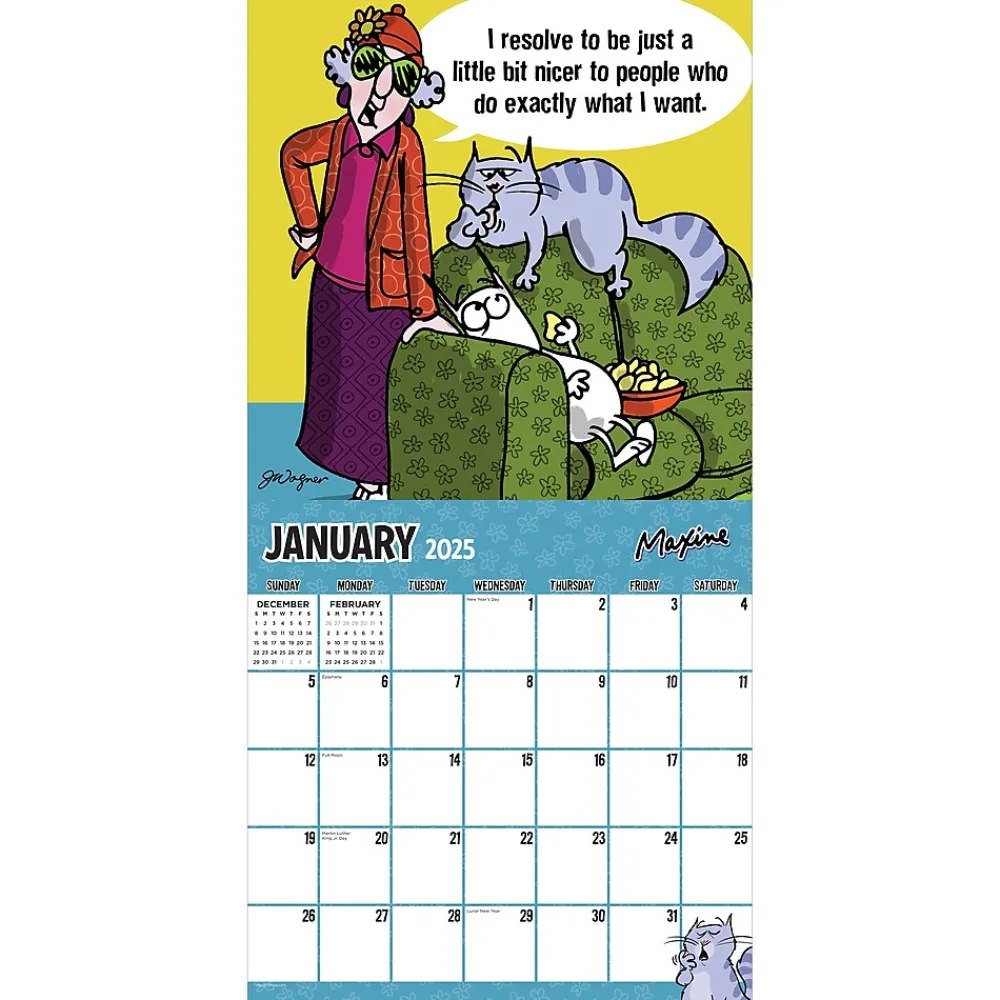 2025 Calendars|TF Publishing 2025 Maxine 12" x 12" Monthly Wall Calendar (25-1110)