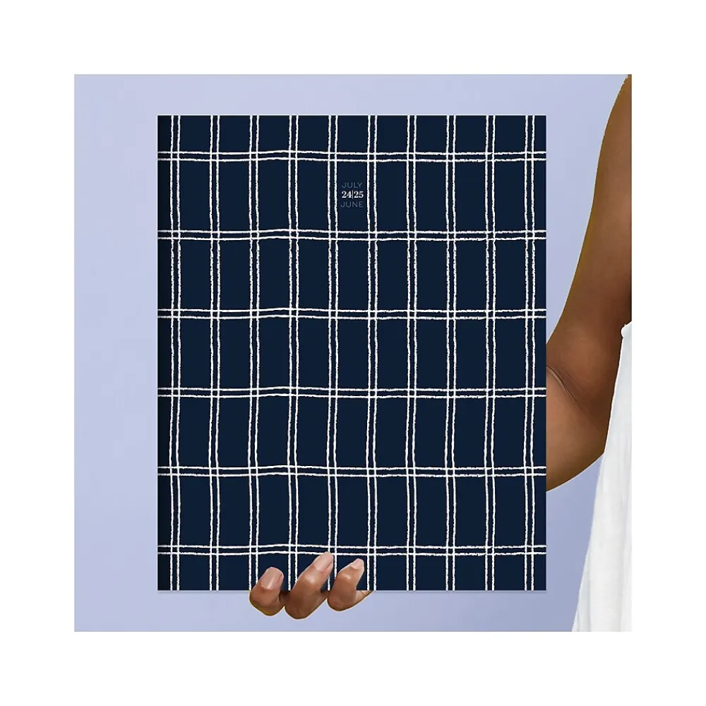 Academic Planners|TF Publishing 2024-2025 Navy Grid 9" x 11" Academic Monthly Planner, Paperboard Cover, Navy/White (AY25-4510)