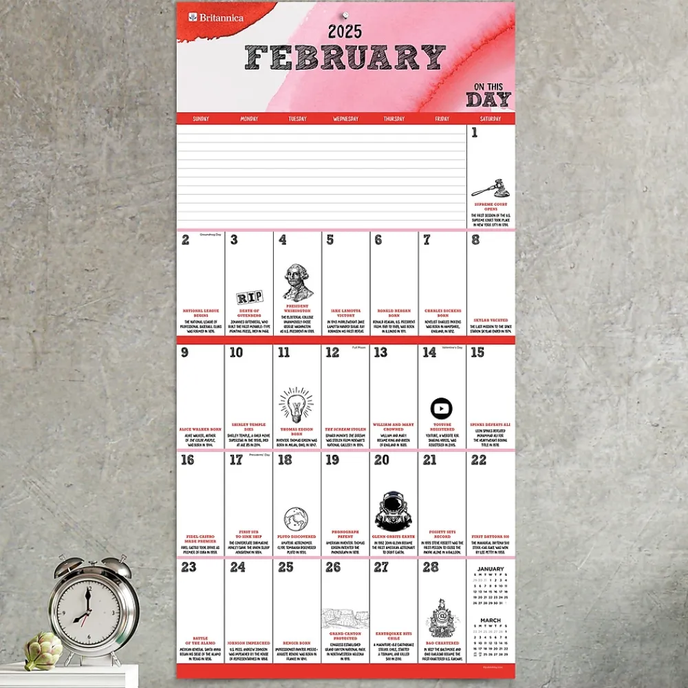 2025 Calendars|TF Publishing 2025 On This Day 12" x 12" Monthly Wall Calendar (25-1125)
