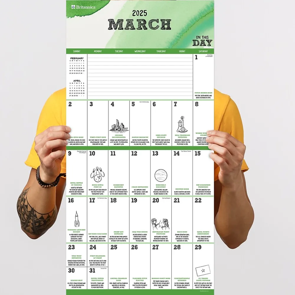 2025 Calendars|TF Publishing 2025 On This Day 12" x 12" Monthly Wall Calendar (25-1125)