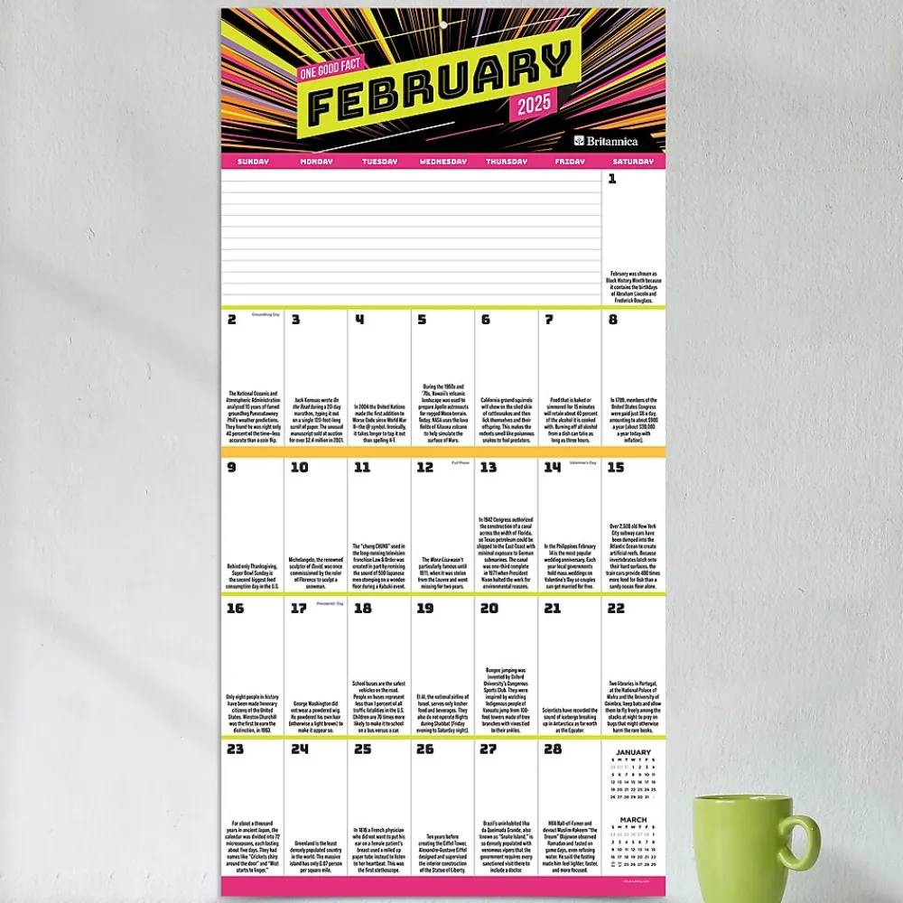 2025 Calendars|TF Publishing 2025 One Good Fact 12" x 12" Monthly Wall Calendar (25-1126)