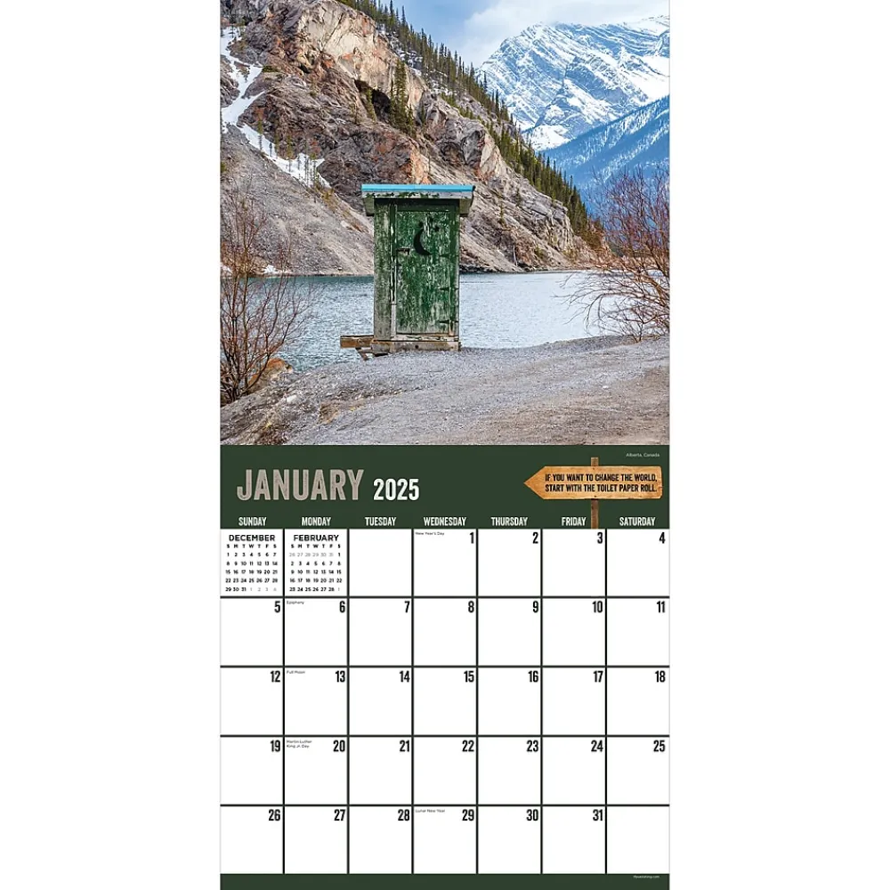 2025 Calendars|TF Publishing 2025 Outhouses 12" x 12" Monthly Wall Calendar (25-1048)