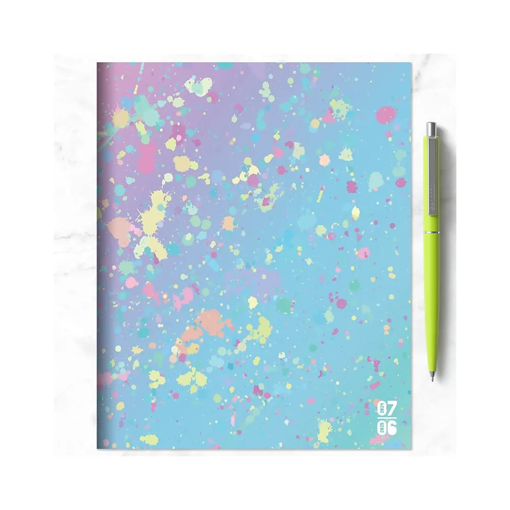 Academic Planners|TF Publishing 2024-2025 Paint Spatter 6.5" x 8" Academic Monthly Planner, Paperboard Cover, Multicolor (AY25-4210)