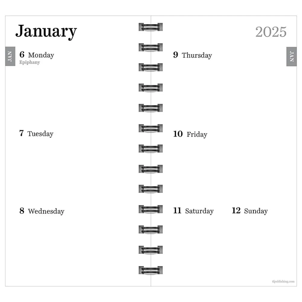 2025 Planners|TF Publishing 2025 Pink Plaid 3.5" x 6.5" Weekly & Monthly Planner, Paperboard Cover, Multicolored (25-7506)