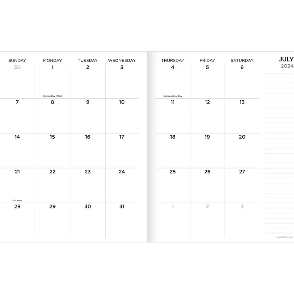 Academic Planners|TF Publishing 2024-2025 Scandinavian Symbols 6.5" x 8" Academic Monthly Planner, Paperboard Cover, Multicolor (AY25-4212)