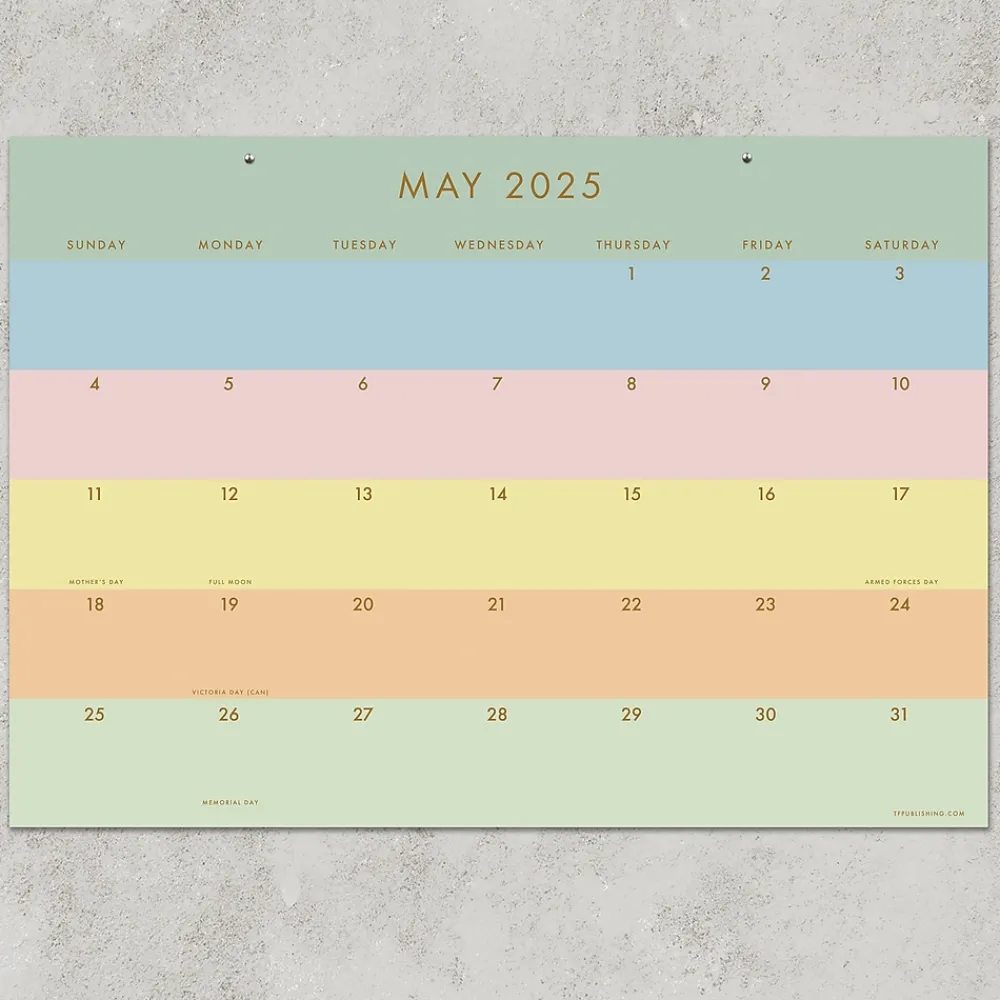 2025 Calendars|TF Publishing 2025 Super Stripe 12" x 17" Monthly Desk Pad Calendar (25-8508)
