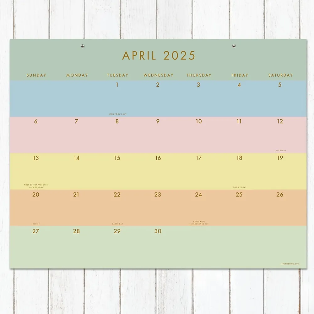 2025 Calendars|TF Publishing 2025 Super Stripe 17" x 22" Monthly Desk Pad Calendar (25-8210)