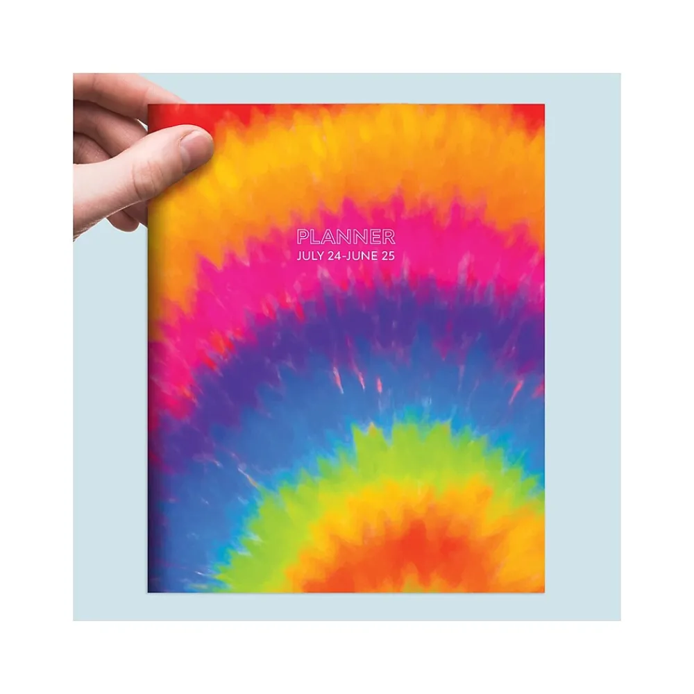 Academic Planners|TF Publishing 2024-2025 Tie-Dye 6.5" x 8" Academic Monthly Planner, Paperboard Cover, Multicolor (AY25-4214)