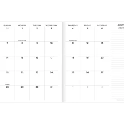 Academic Planners|TF Publishing 2024-2025 Walnut Wood 6.5" x 8" Academic Monthly Planner, Paperboard Cover, Brown (AY25-4216)