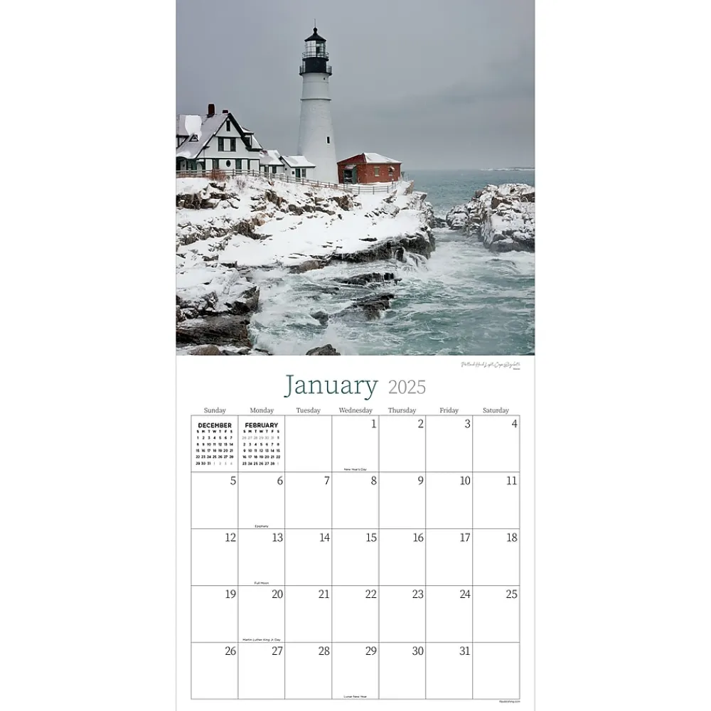 2025 Calendars|TF Publishing 2025 Water's Edge 12" x 12" Monthly Wall Calendar (25-1049)