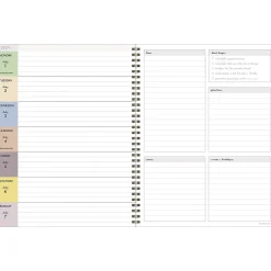 Academic Planners|TF Publishing 2024-2025 White Lotus Series Positano Palms 8.5" x 11" Academic Weekly & Monthly Planner, Paperboard Cover