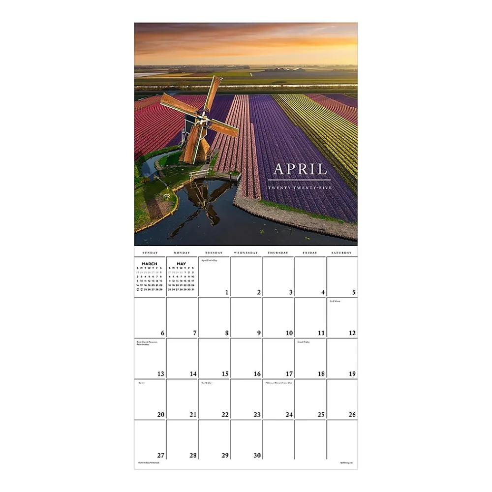 2025 Calendars|TF Publishing 2025 World Travel 12" x 12" Monthly Wall Calendar (25-1043)