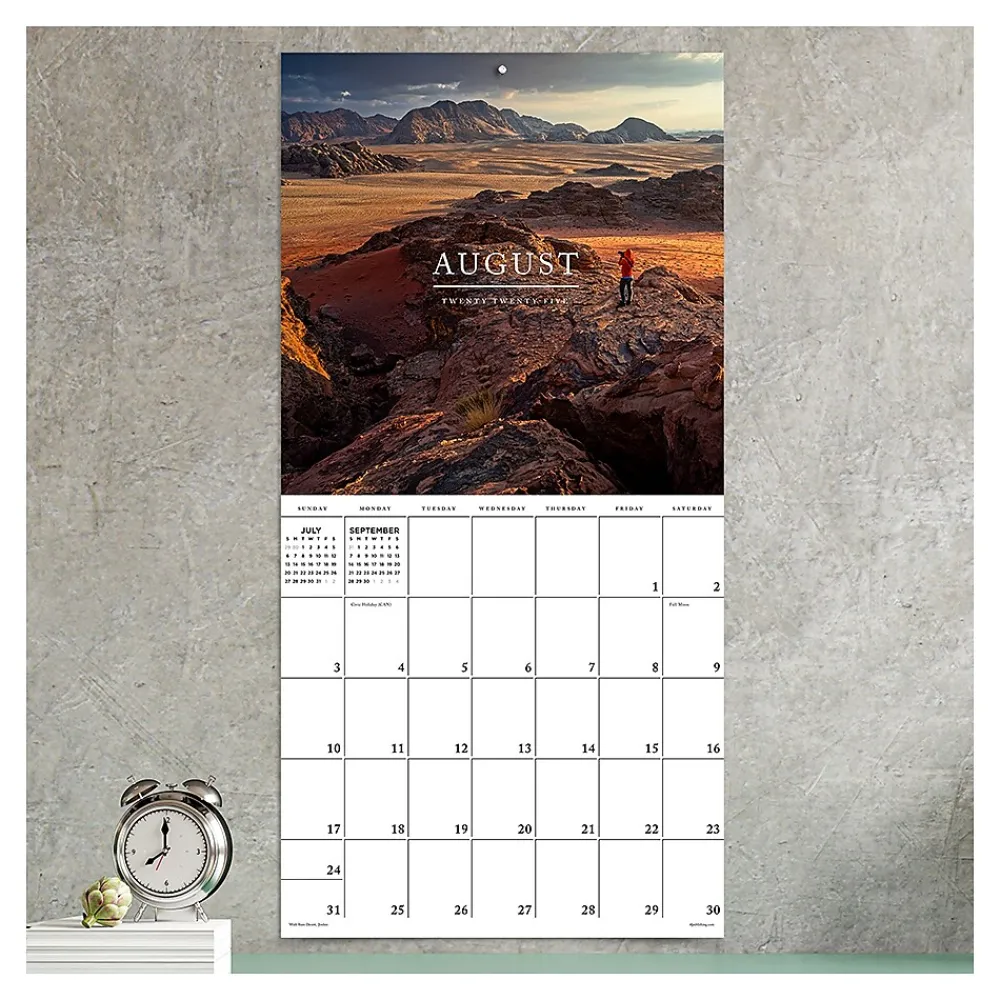 2025 Calendars|TF Publishing 2025 World Travel 12" x 12" Monthly Wall Calendar (25-1043)