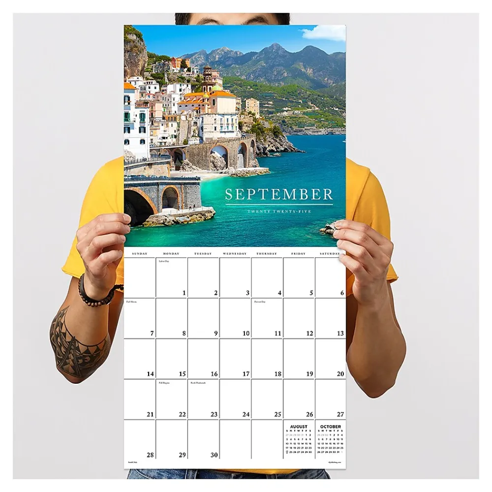 2025 Calendars|TF Publishing 2025 World Travel 12" x 12" Monthly Wall Calendar (25-1043)