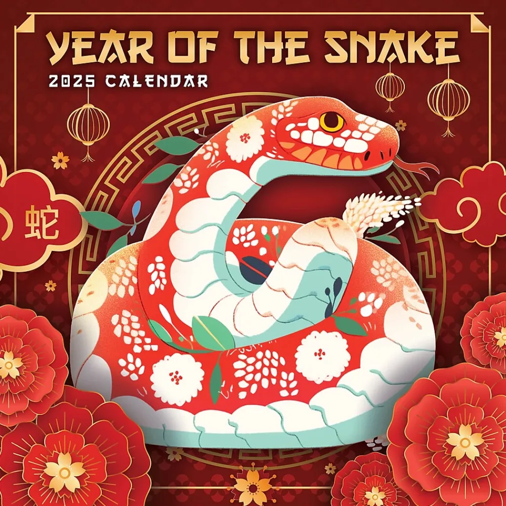 2025 Calendars|TF Publishing 2025 Year of the Snake 12" x 12" Monthly Wall Calendar (25-1136)