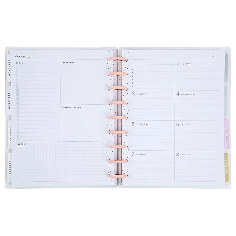 Academic Planners|The Happy Planner 2024-2025 Desert Thistle 7" x 9.25" Academic Weekly & Monthly Planner, Plastic Cover, Multicolor
