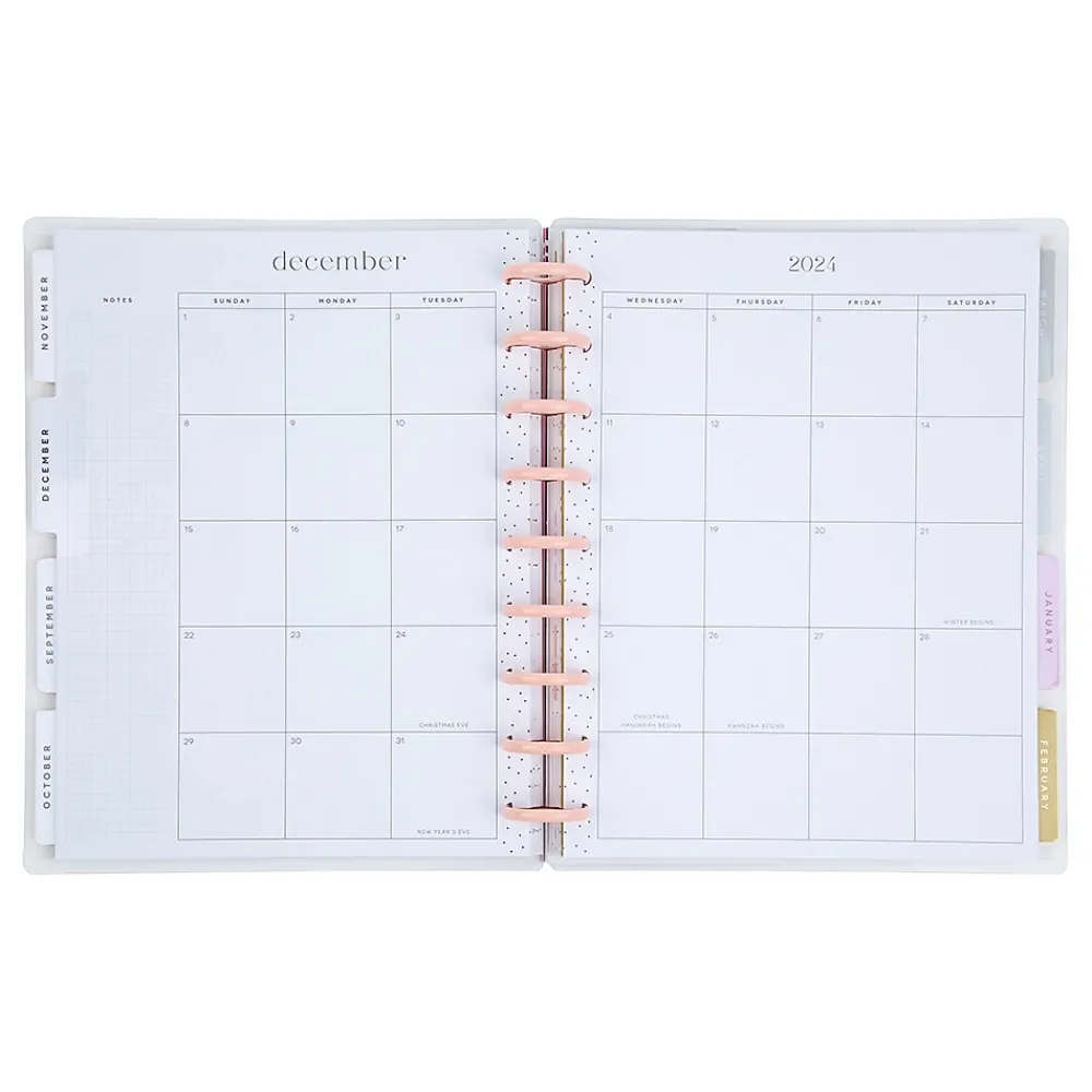 Academic Planners|The Happy Planner 2024-2025 Desert Thistle 7" x 9.25" Academic Weekly & Monthly Planner, Plastic Cover, Multicolor
