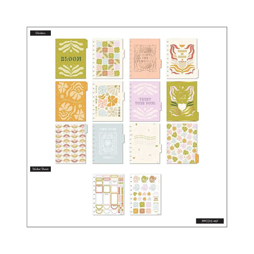 Academic Planners|The Happy Planner 2024-2025 Desert Thistle 7" x 9.25" Academic Weekly & Monthly Planner, Plastic Cover, Multicolor
