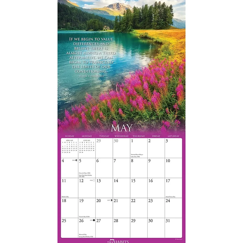 2025 Calendars|Willow Creek 2025 7 Habits of Highly Effective People 12" x 12" Monthly Wall Calendar (41154)