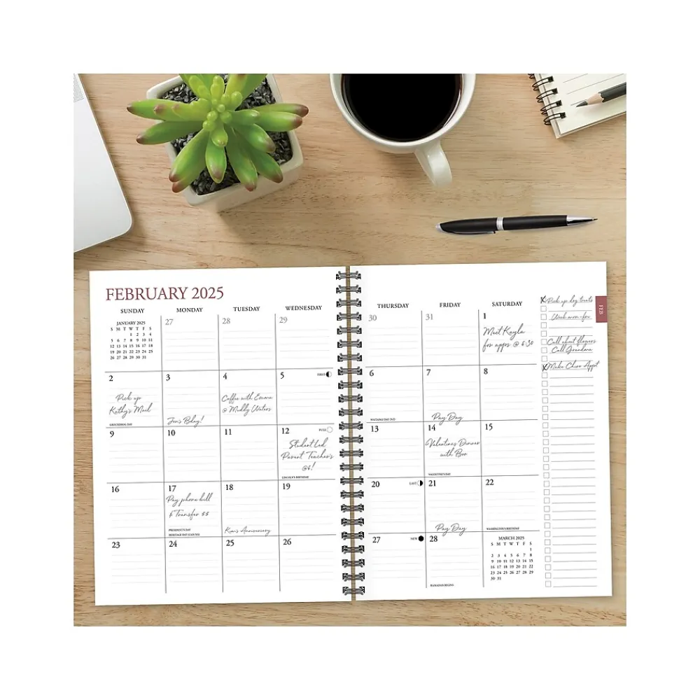 2025 Planners|Willow Creek 2025 8.5" x 11" Weekly & Monthly Planner, Paper Cover, Pink (48696X)