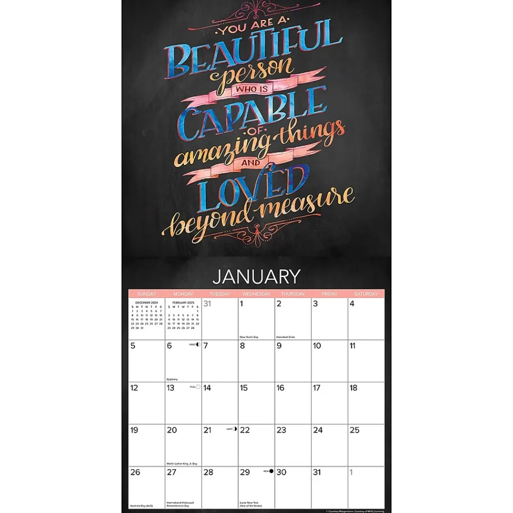 2025 Calendars|Willow Creek 2025 Be Yourself 12" x 12" Yearly Wall Calendar (48146)