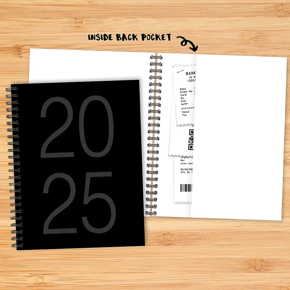 2025 Planners|Willow Creek 2025 Black 8.5" x 11" Weekly & Monthly Planner (48894)
