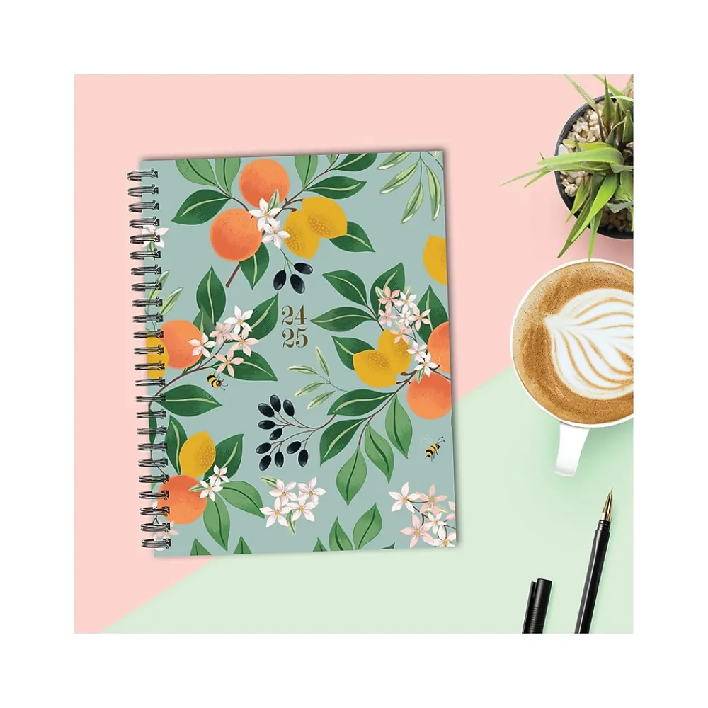 Academic Planners|Willow Creek 2024-2025 Botanical Fruit 6.5" x 8.5" Academic Weekly & Monthly Planner, Paper Cover, Multicolor (46227)