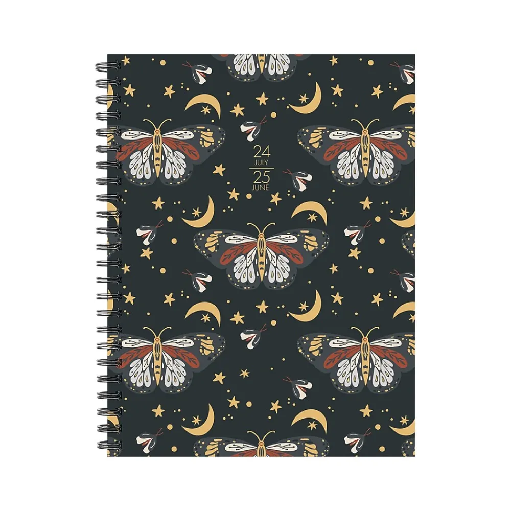 Academic Planners|Willow Creek 2024-2025 Butterfly Moon 6.5" x 8.5" Academic Weekly & Monthly Planner, Paper Cover, Multicolor (47736)