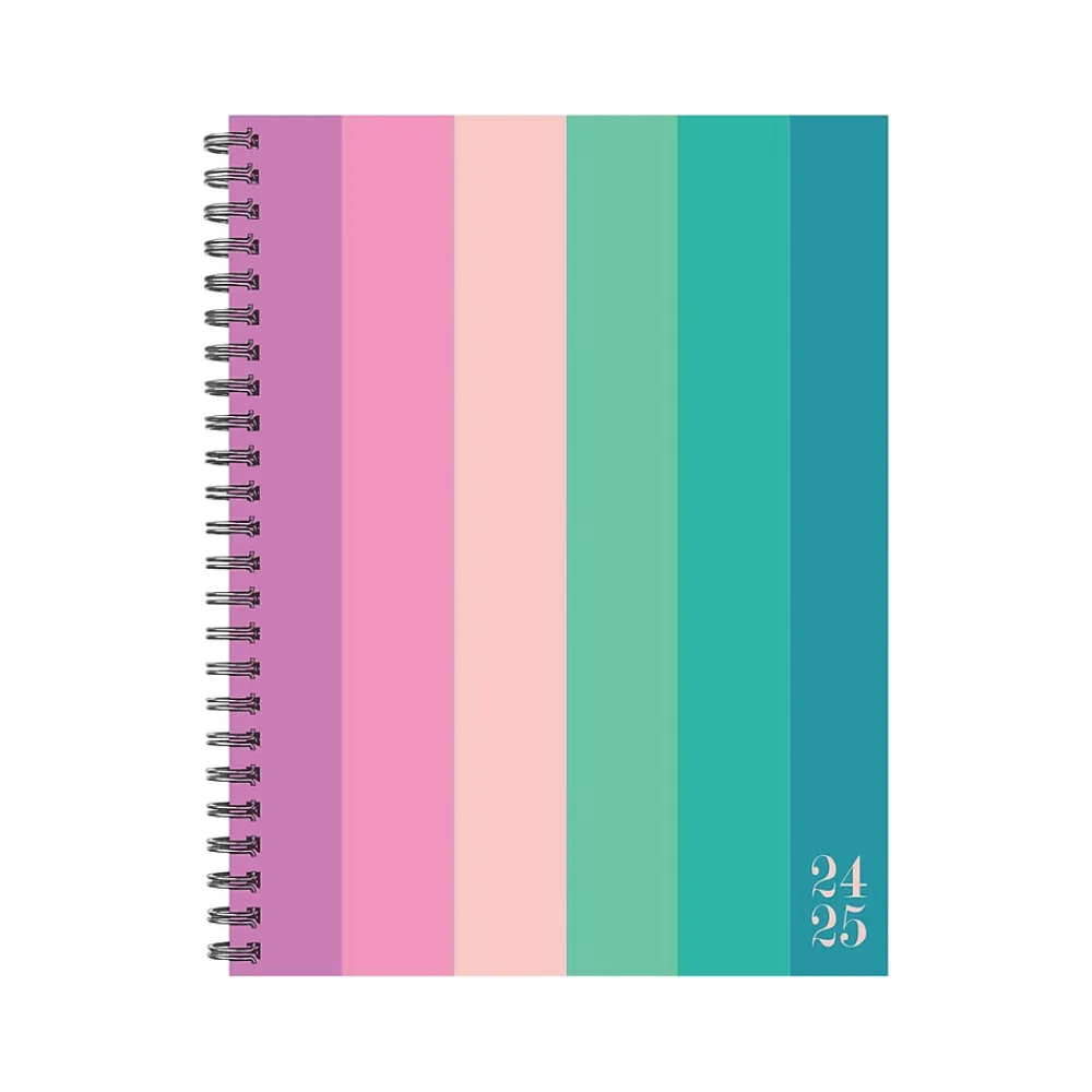 Academic Planners|Willow Creek 2024-2025 Cabana Stripe 6.5" x 8.5" Academic Weekly & Monthly Planner, Softcover, Multicolor (46234)