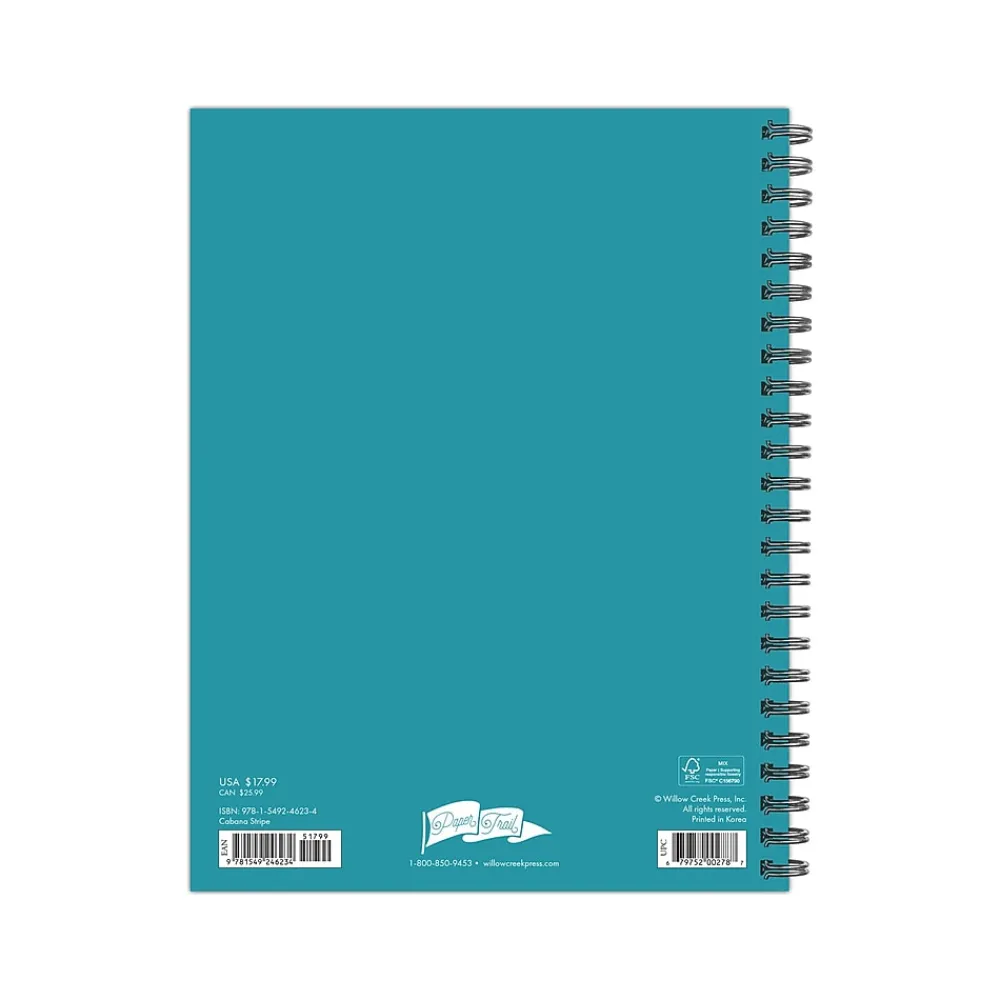 Academic Planners|Willow Creek 2024-2025 Cabana Stripe 6.5" x 8.5" Academic Weekly & Monthly Planner, Paper Cover, Multicolor (46234)