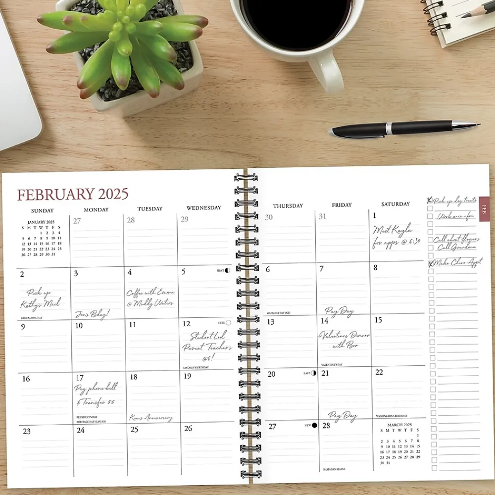2025 Planners|Willow Creek 2025 Charcoal Gray 8.5" x 11" Weekly & Monthly Planner Cover (48900)