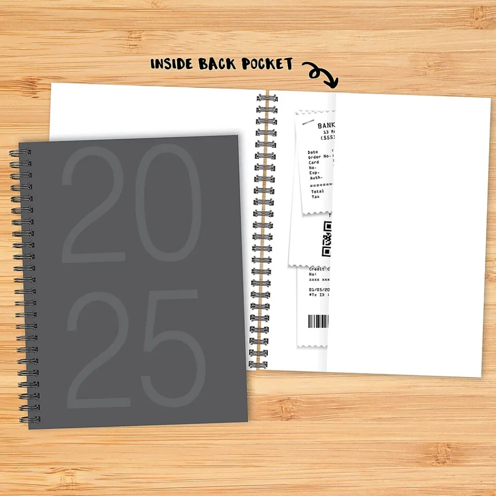 2025 Planners|Willow Creek 2025 Charcoal Gray 6.5" x 8.5" Weekly & Monthly Planner Cover (48825)