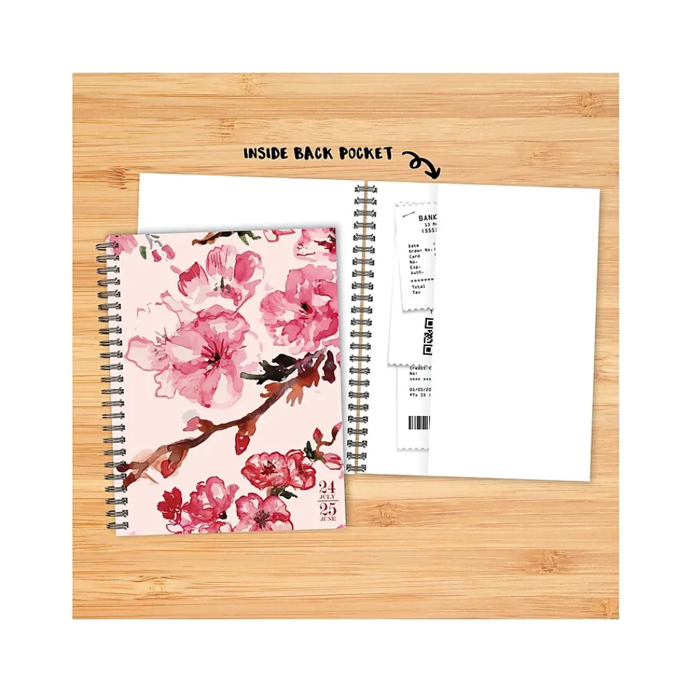 Academic Planners|Willow Creek 2024-2025 Cherry Blossom 6.5" x 8.5" Academic Weekly & Monthly Planner, Paper Cover, Multicolor (47439)
