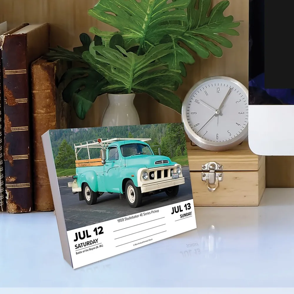 2025 Calendars|Willow Creek 2025 Classic Cars & Trucks 6" x 5.5" Day-to-Day Calendar, Multicolor (40744)