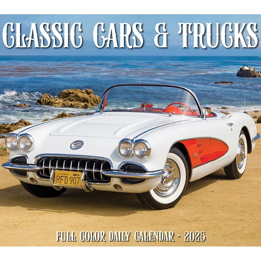 2025 Calendars|Willow Creek 2025 Classic Cars & Trucks 6" x 5.5" Day-to-Day Calendar, Multicolor (40744)