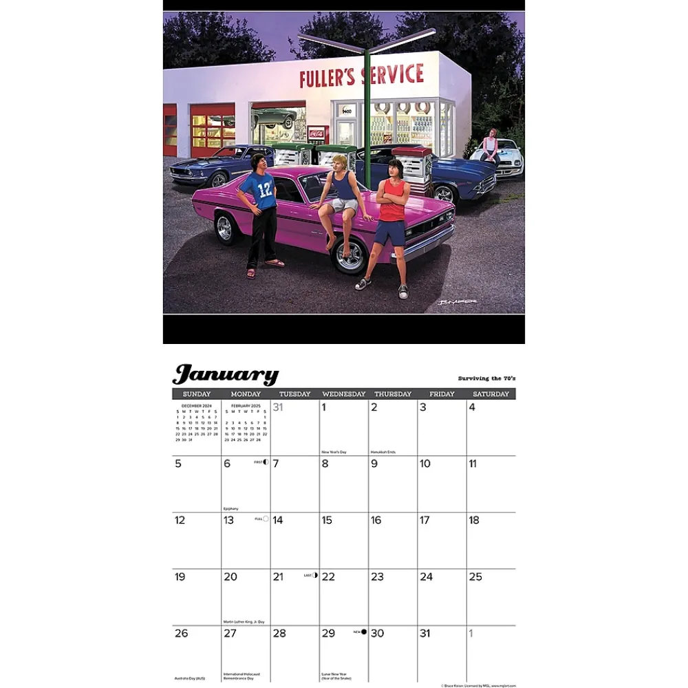 2025 Calendars|Willow Creek 2025 Classic Cruisin' & Chrome 12" x 12" Monthly Wall Calendar (42427)