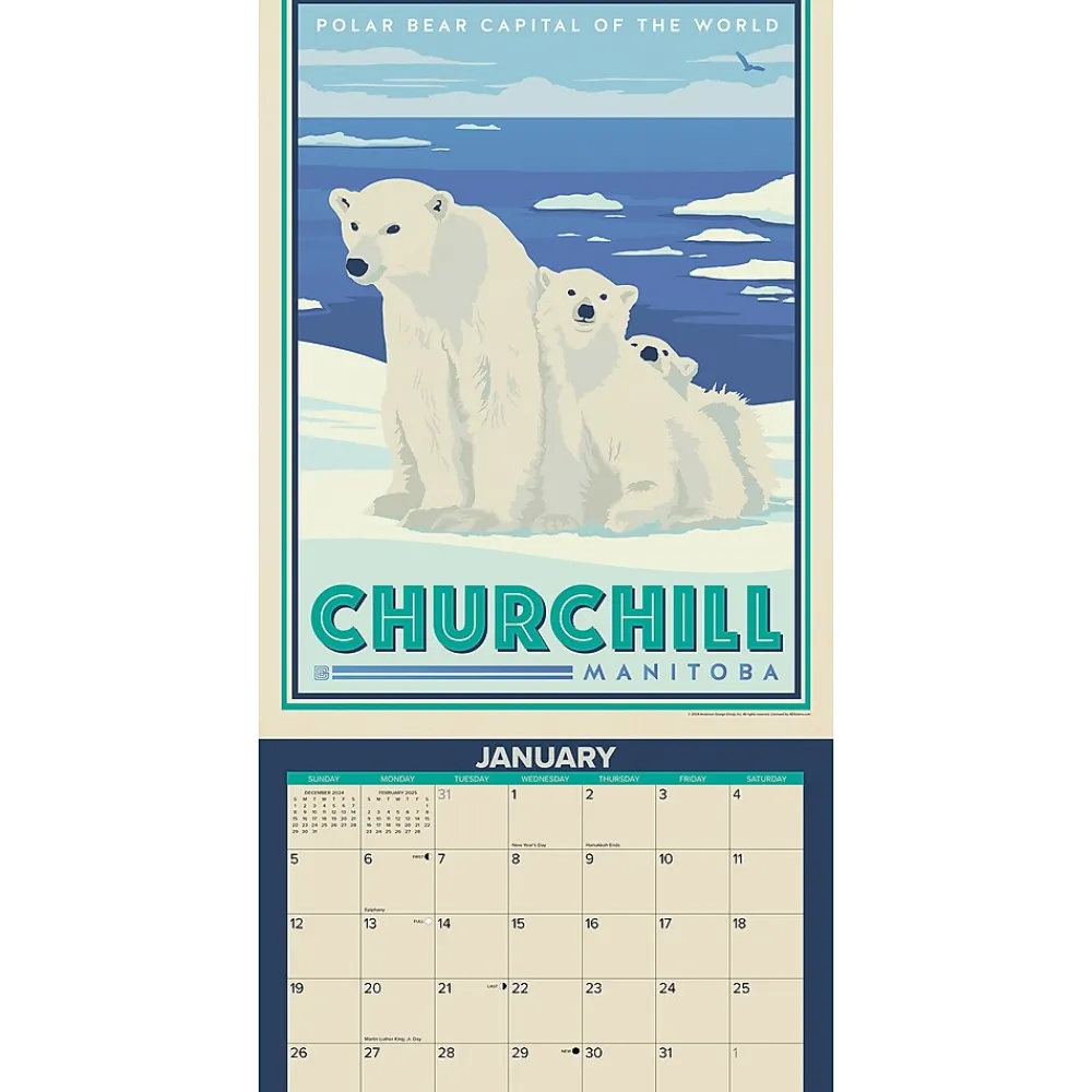 2025 Calendars|Willow Creek 2025 Explore Canada 12" x 12" Monthly Wall Calendar (42847)