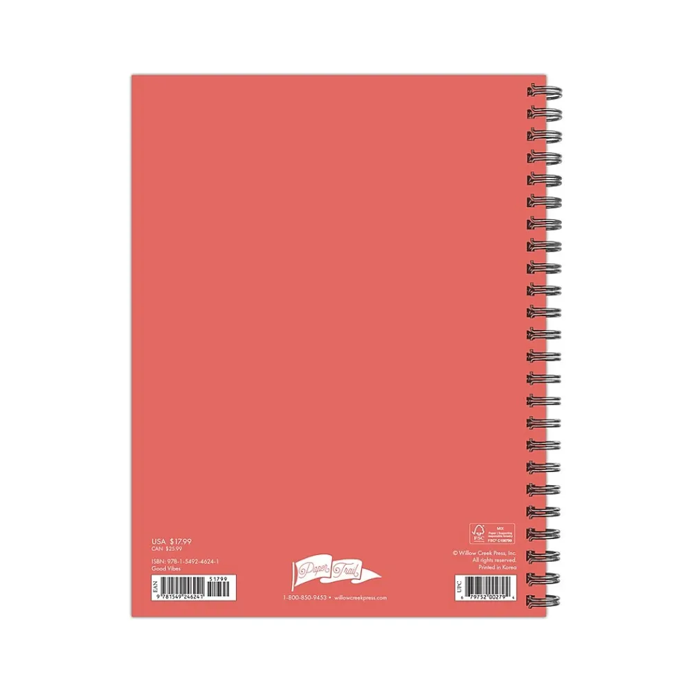 Academic Planners|Willow Creek 2024-2025 Good Vibes 6.5" x 8.5" Academic Weekly & Monthly Planner, Paper Cover, Multicolor (46241)