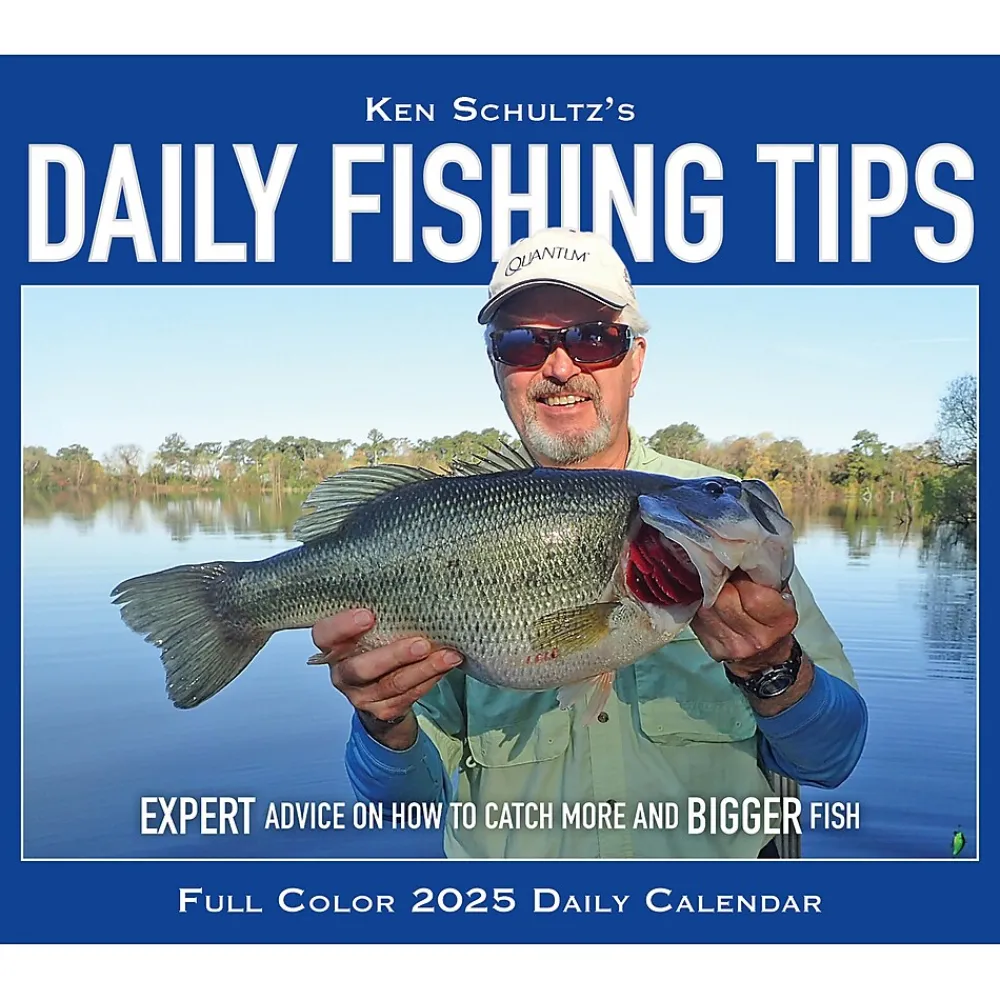 2025 Calendars|Willow Creek 2025 Ken Schultz's Daily Fishing Tips 6" x 5.5" Day-to-Day Calendar, Multicolor (40904)