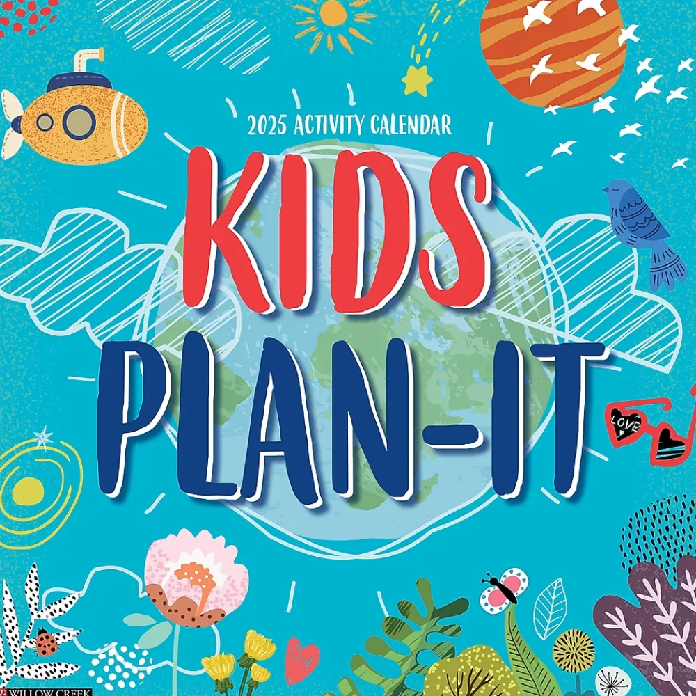 2025 Calendars|Willow Creek 2025 Kid’s Plan It Activity 12" x 12" Monthly Wall Calendar (43622)