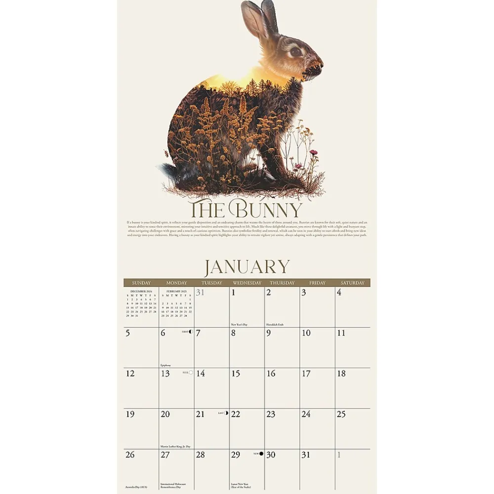 2025 Calendars|Willow Creek 2025 Kindred Spirits 12" x 12" Monthly Wall Calendar (48320)