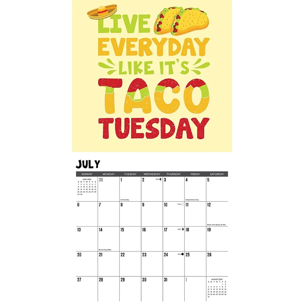 2025 Calendars|Willow Creek 2025 Let's Taco About It 12" x 12" Yearly Wall Calendar (46623)
