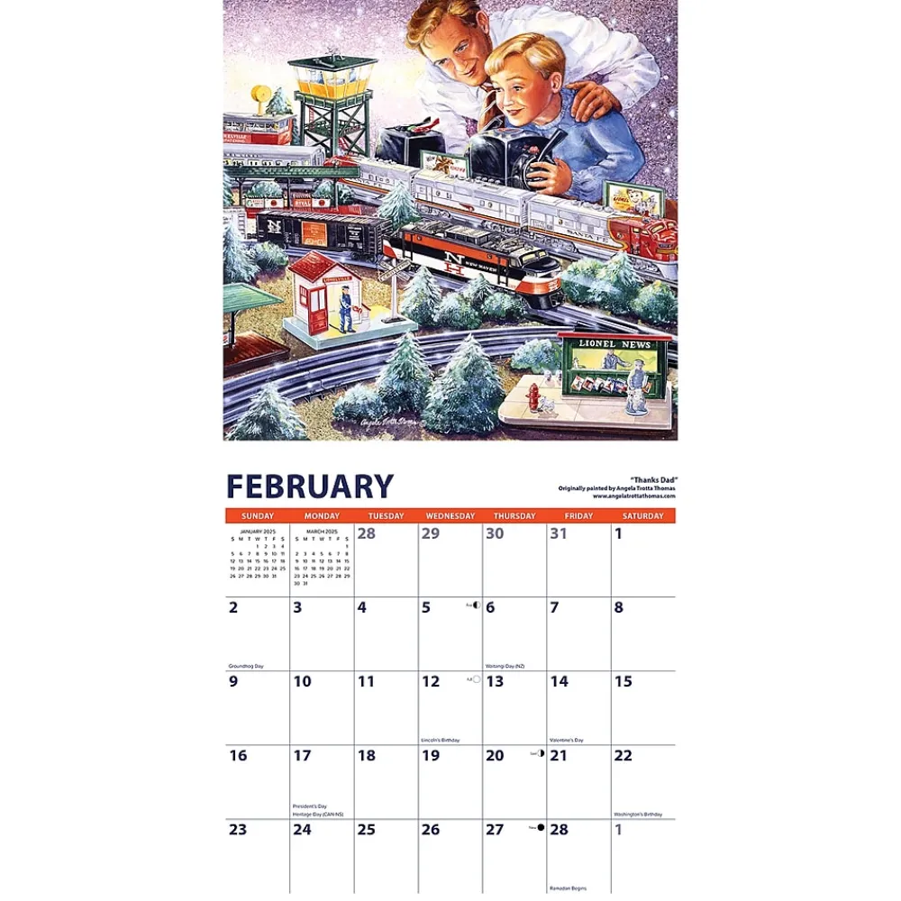 2025 Calendars|Willow Creek 2025 Lionel 12" x 12" Monthly Wall Calendar (43752)