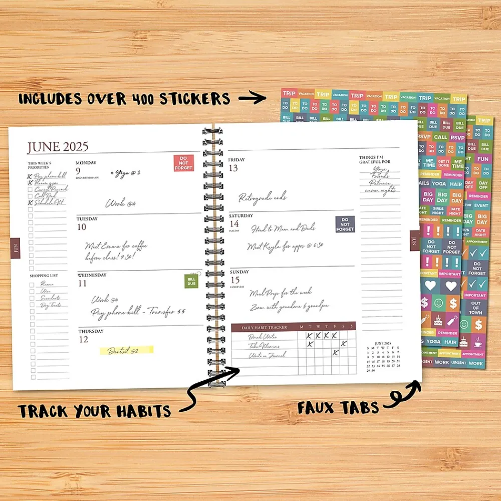 2025 Planners|Willow Creek 2025 Moonlight Mystique 8.5" x 11" Weekly Planner Cover, Multicolored (47361)