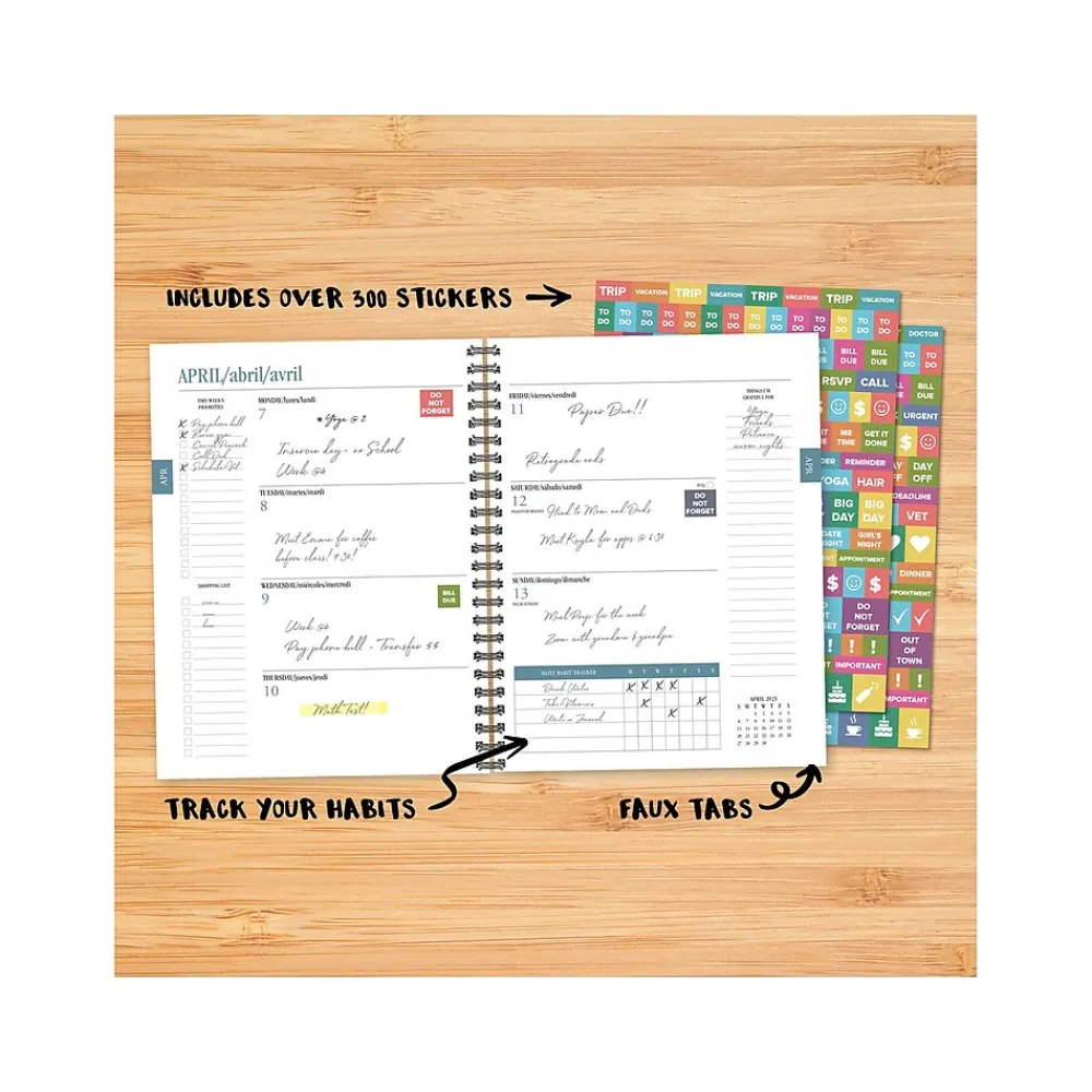Academic Planners|Willow Creek 2024-2025 Mystic Butterfly 6.5" x 8.5" Academic Weekly & Monthly Planner, Paper Cover, Multicolor (47460)