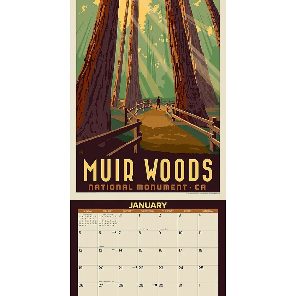 2025 Calendars|Willow Creek 2025 National Landmarks 12" x 12" Monthly Wall Calendar (44117)